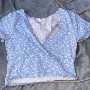 Blue flower shirt
